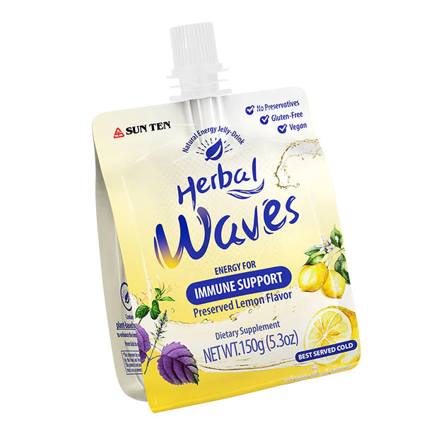 Herbal Waves Natural Energy Jelly Drink (Lemon Flavor) 6 Pouches/Box 草本機能凍飲(鹽味檸檬）